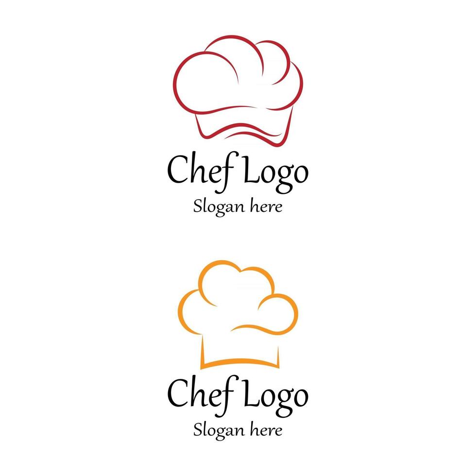 ilustração em vetor chapéu chef logotipo modelo