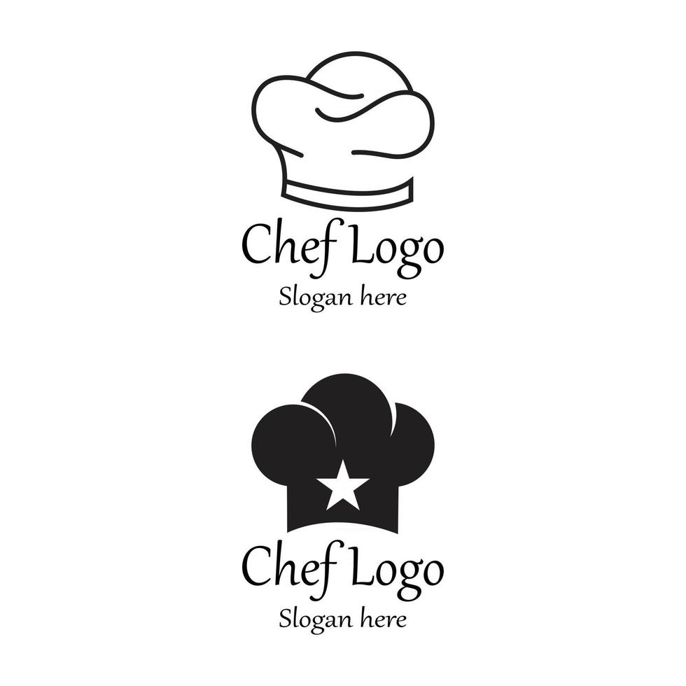 ilustração em vetor chapéu chef logotipo modelo