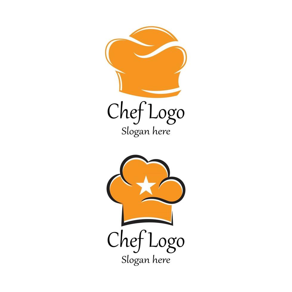 ilustração em vetor chapéu chef logotipo modelo