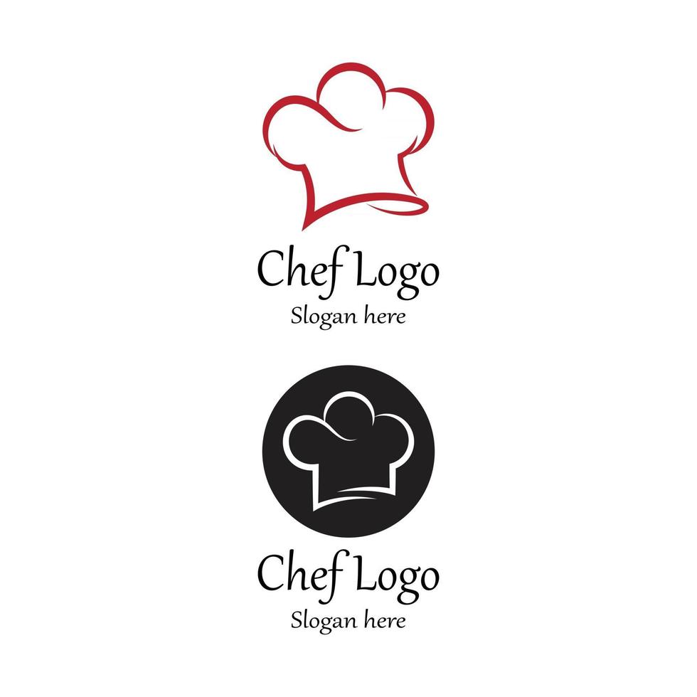 ilustração em vetor chapéu chef logotipo modelo