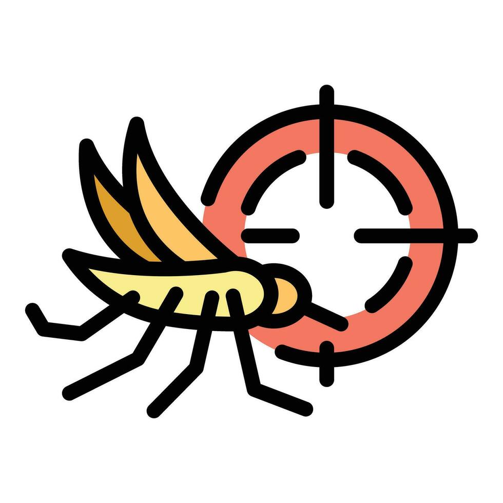 mosquito alvo ícone vetor plano