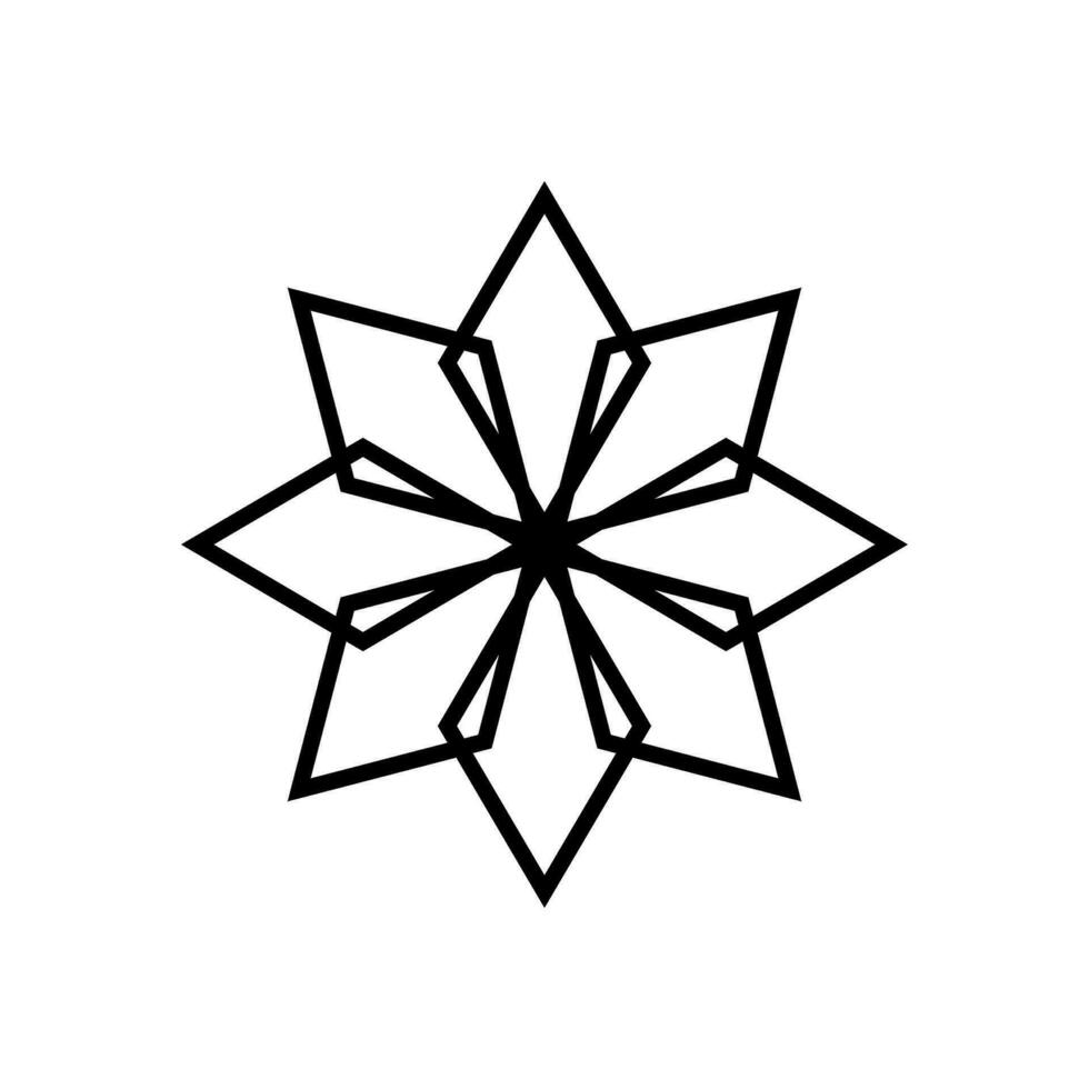 Estrela forma ornamental, artístico e memorável, pode usar para logotipo grama, arte decoração, ornamentado, fundo, ou gráfico Projeto elemento. vetor ilustração