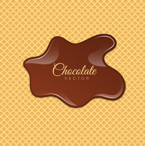 Chocolate líquido ou tinta marrom. Ilustração vetorial vetor