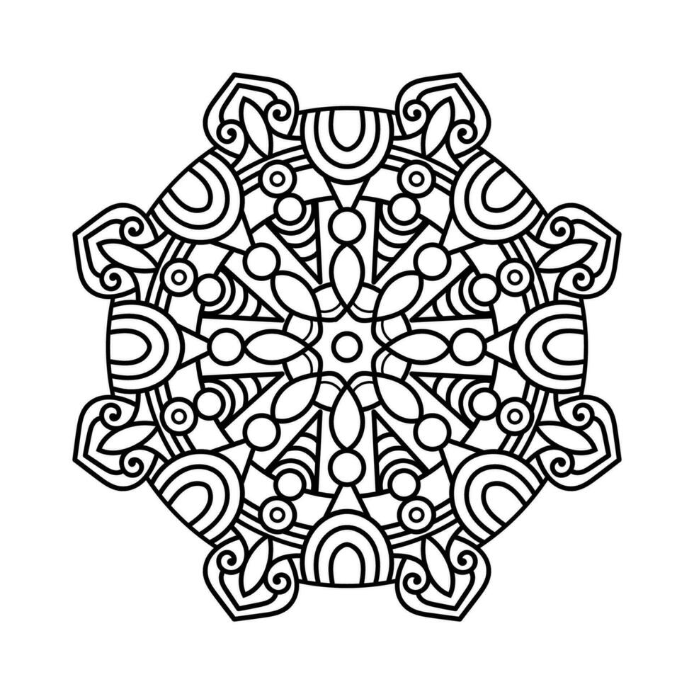 decorativo mandala e padronizar para mehndi, casamento, tatuagem, islamismo, indiano, árabe. esboço mandalas coloração livro página. vetor