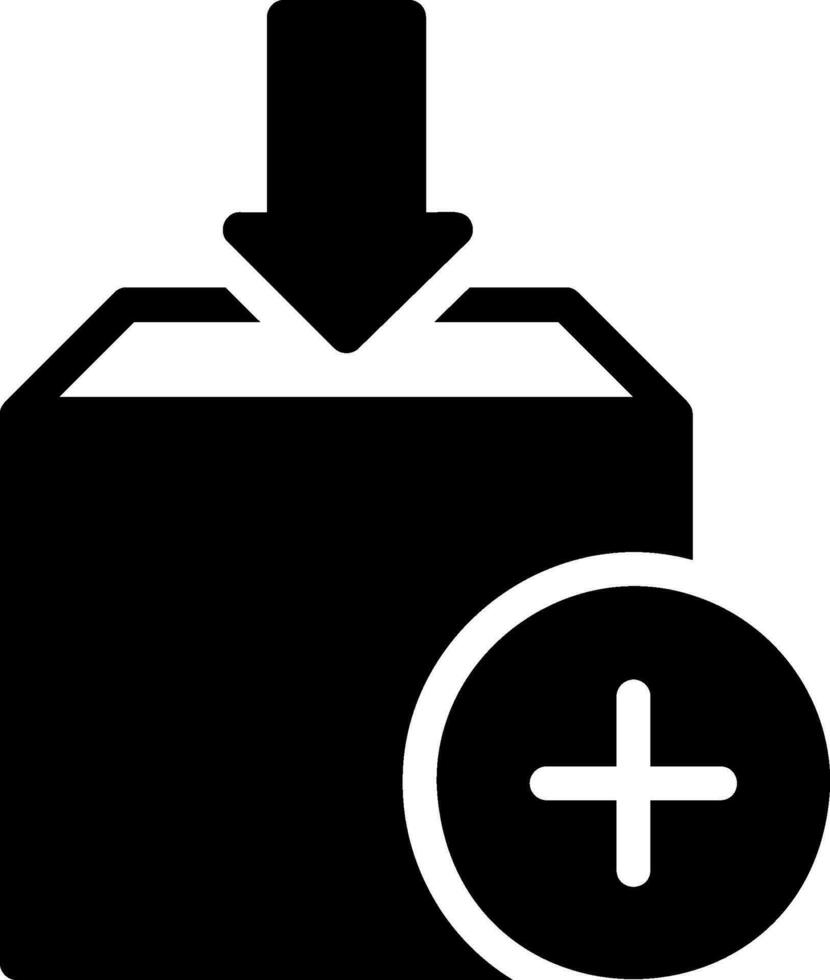 ícone de glifo de caixa vetor