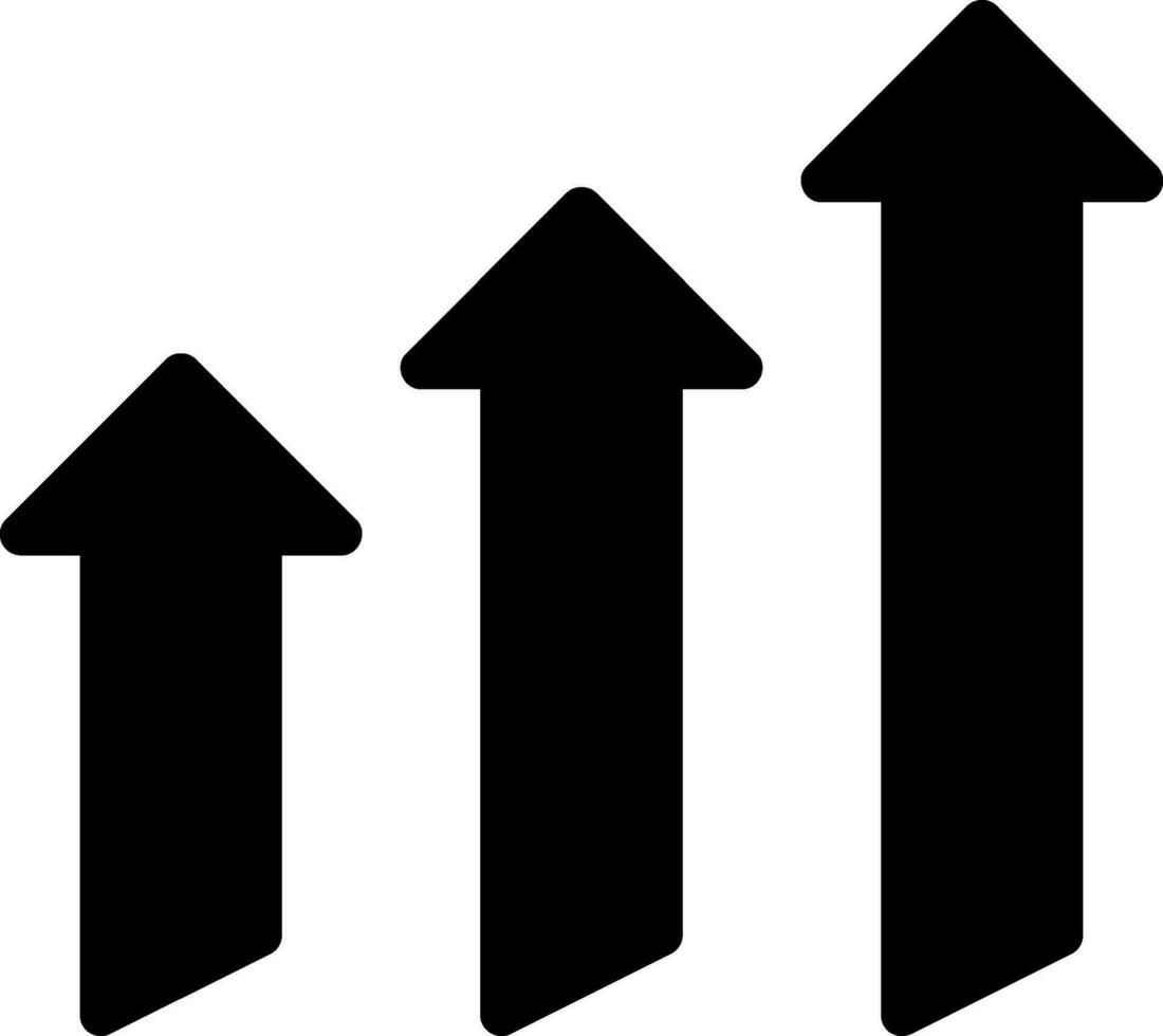 ícone de glifo de crescimento vetor