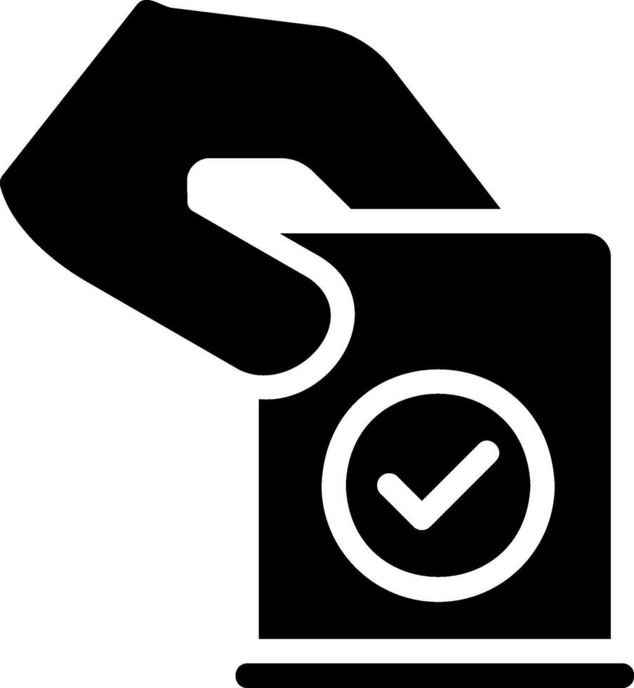 manual votação glifo ícone vetor