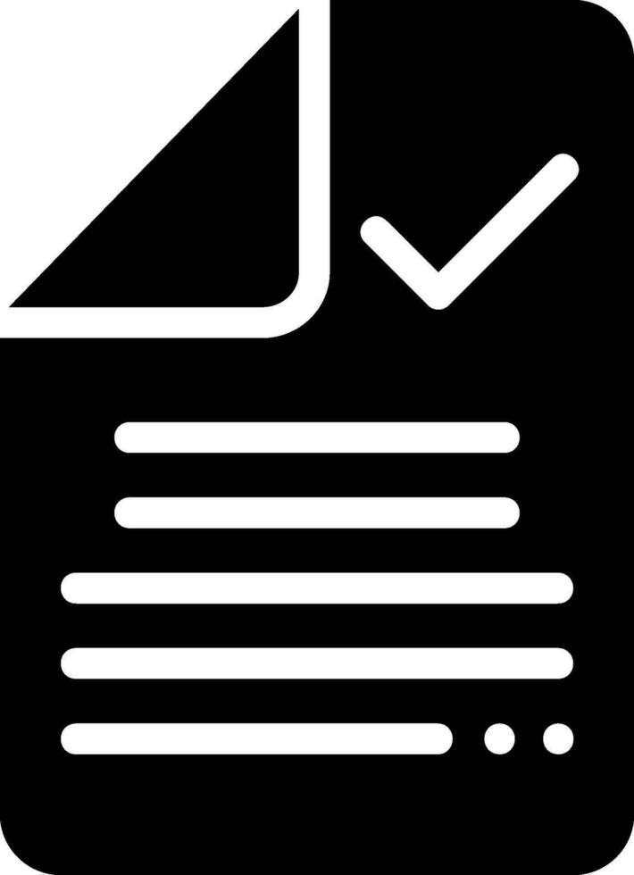 ícone de glifo de contrato vetor