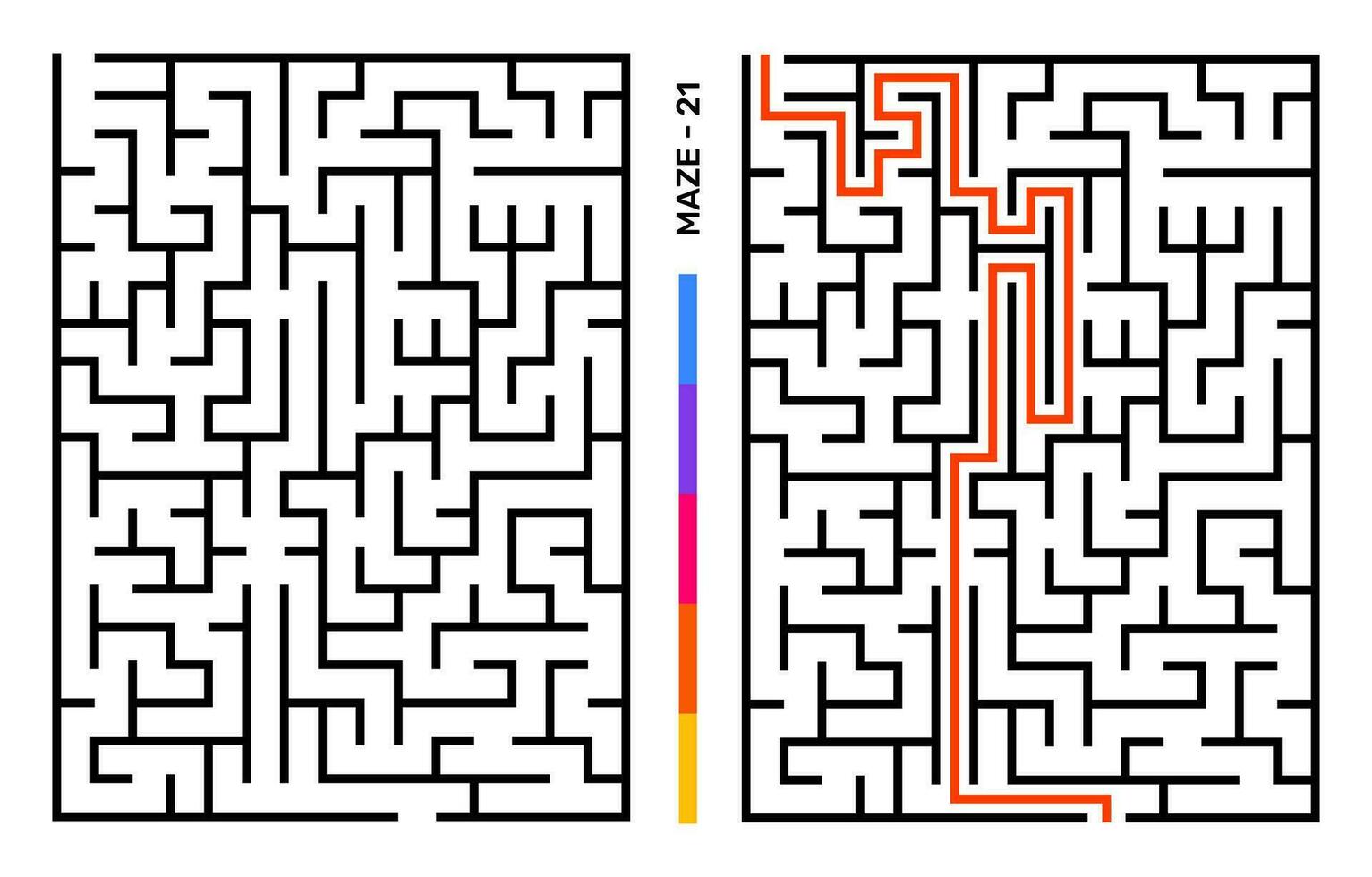 abstrato Labirinto enigma labirinto com entrada e saída. Labirinto para atividade livro. Solução de problemas quebra-cabeças jogos para pasta de trabalho. vetor ilustração - eps 10