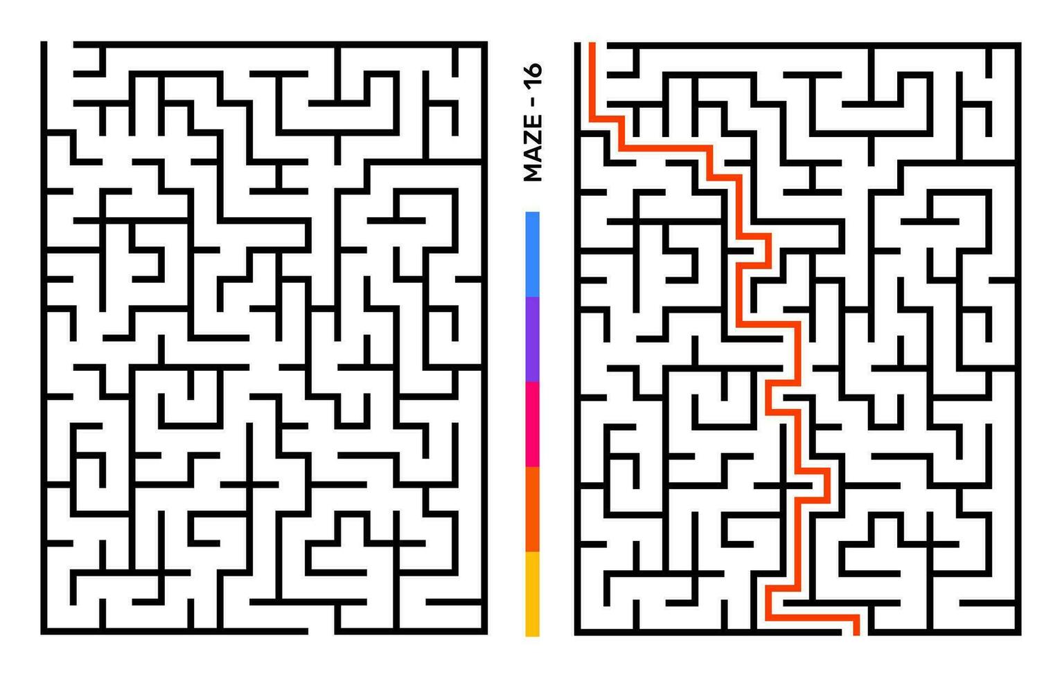 abstrato Labirinto enigma labirinto com entrada e saída. Labirinto para atividade livro. Solução de problemas quebra-cabeças jogos para pasta de trabalho. vetor ilustração - eps 10