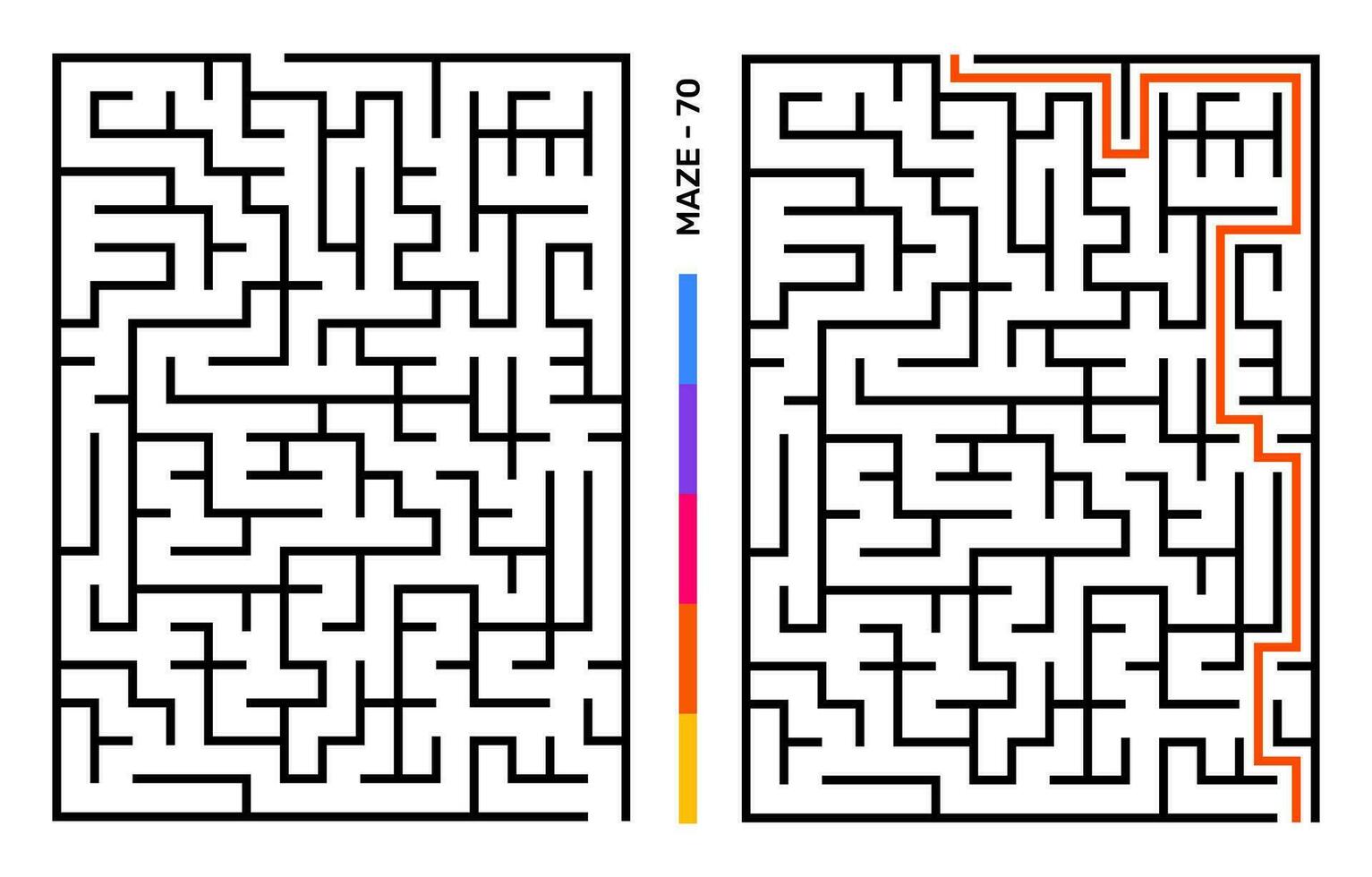 abstrato Labirinto enigma labirinto com entrada e saída. Labirinto para atividade livro. Solução de problemas quebra-cabeças jogos para pasta de trabalho. vetor ilustração - eps 10