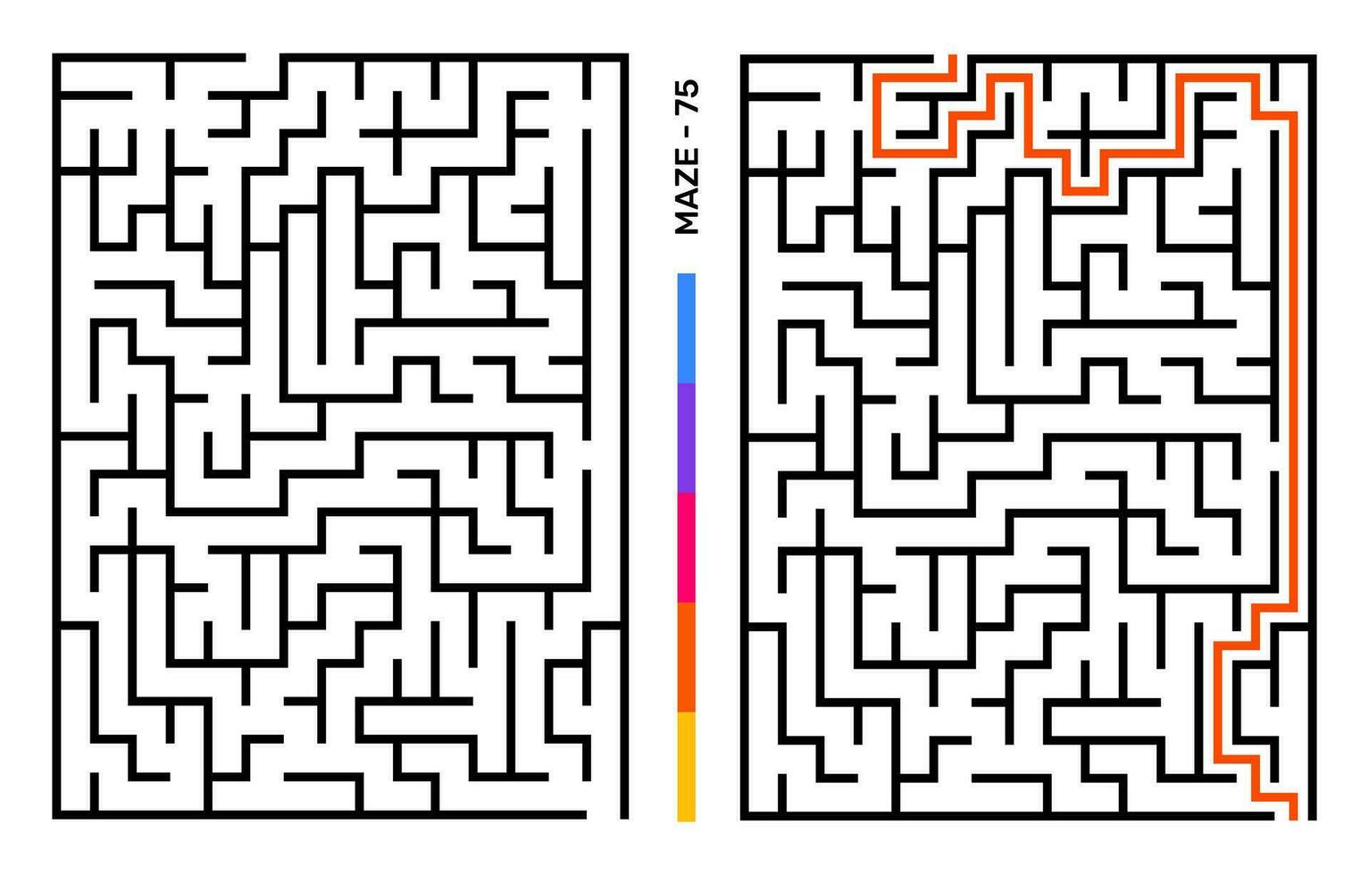 abstrato Labirinto enigma labirinto com entrada e saída. Labirinto para atividade livro. Solução de problemas quebra-cabeças jogos para pasta de trabalho. vetor ilustração - eps 10