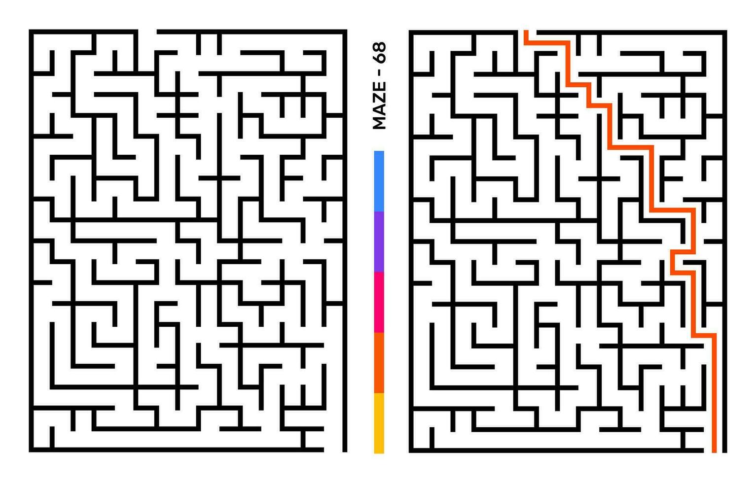 abstrato Labirinto enigma labirinto com entrada e saída. Labirinto para atividade livro. Solução de problemas quebra-cabeças jogos para pasta de trabalho. vetor ilustração - eps 10