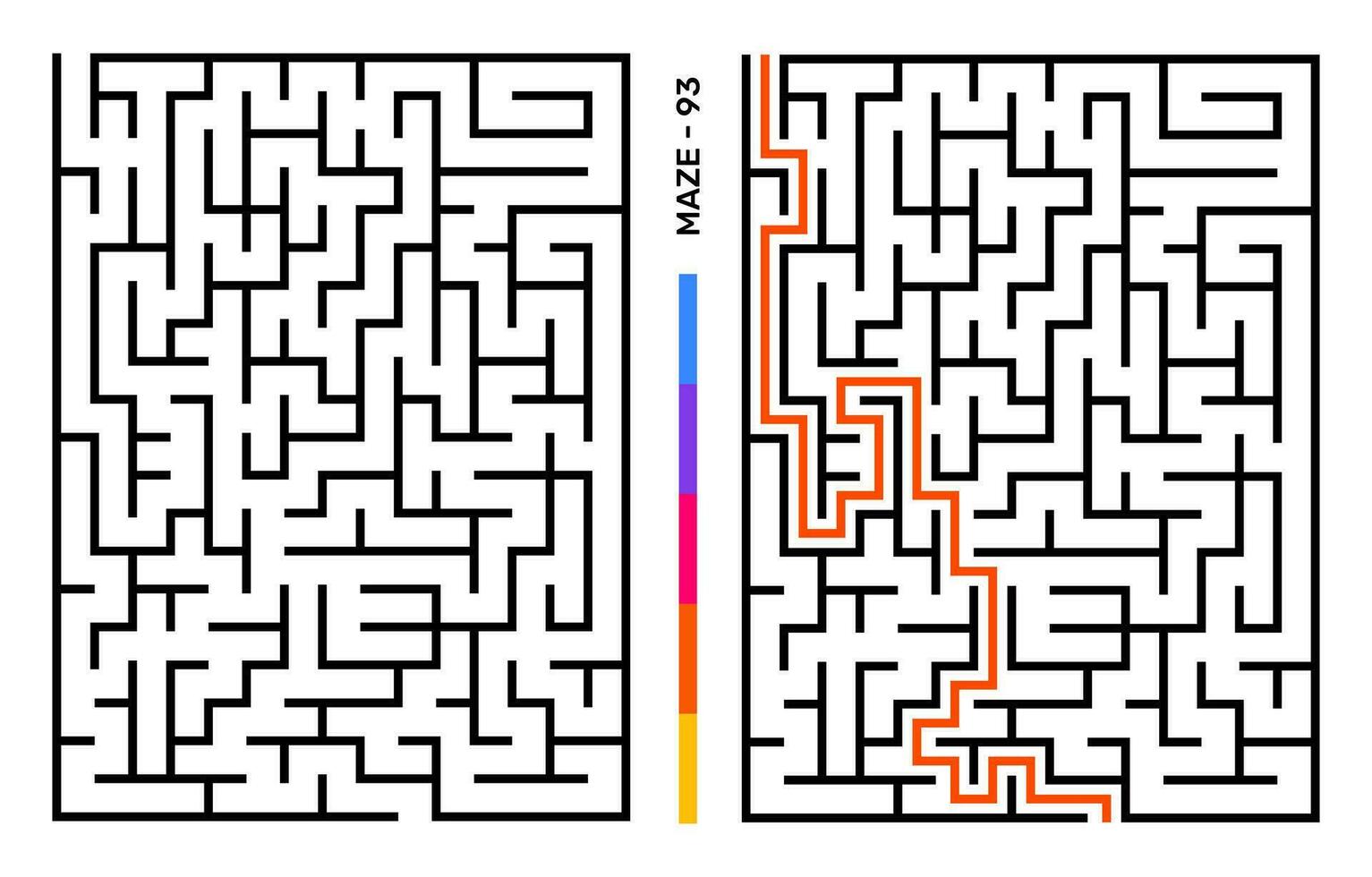 abstrato Labirinto enigma labirinto com entrada e saída. Labirinto para atividade livro. Solução de problemas quebra-cabeças jogos para pasta de trabalho. vetor ilustração - eps 10