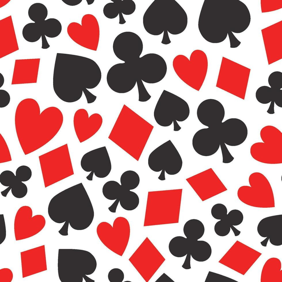 pôquer cartão padrão, vetor desatado cassino fundo com cartão se adequa, clubes, corações, espadas e diamantes
