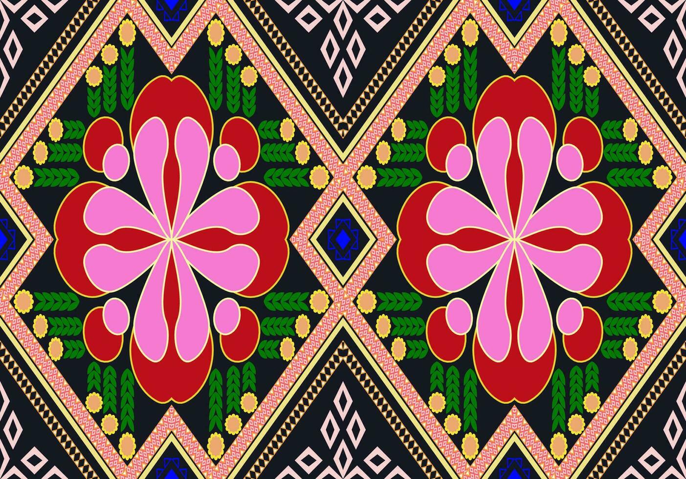 étnico abstrato ikat.seamless padronizar dentro tribal.azteca geométrico padronizar para vibrante cor.colorido geométrico bordado para têxteis,tecido,vestuário,plano de fundo,batik,malhas,moda vetor