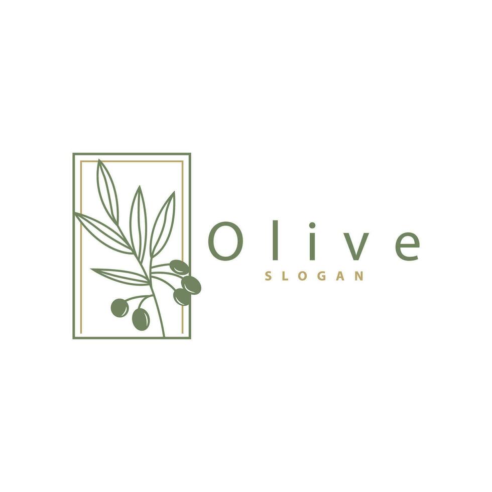 Oliva óleo logotipo Prêmio Projeto fresco plantar jardim simples minimalista modelo símbolo ilustração vetor