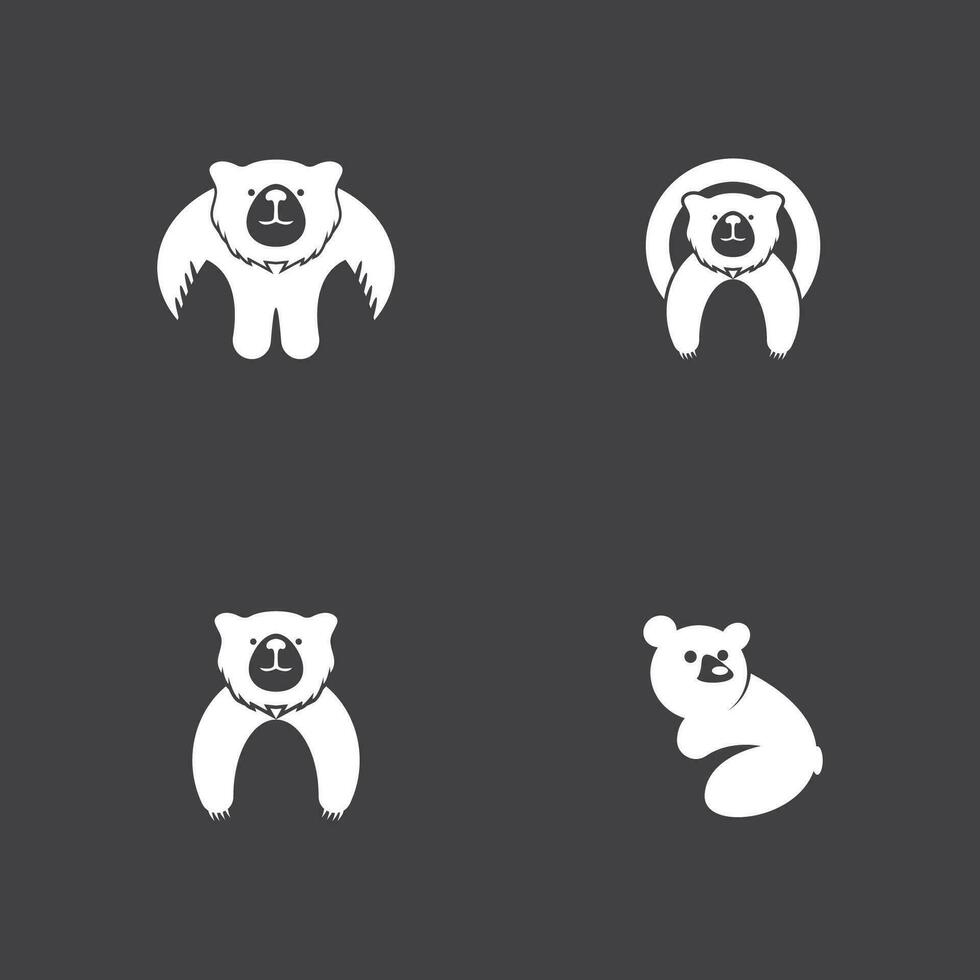 Urso ícone e símbolo vetor modelo ilustração