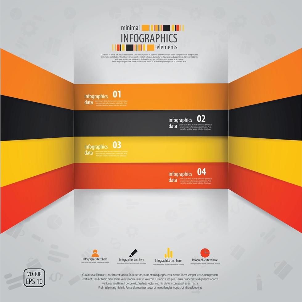 infográfico vetor de elementos mínimos