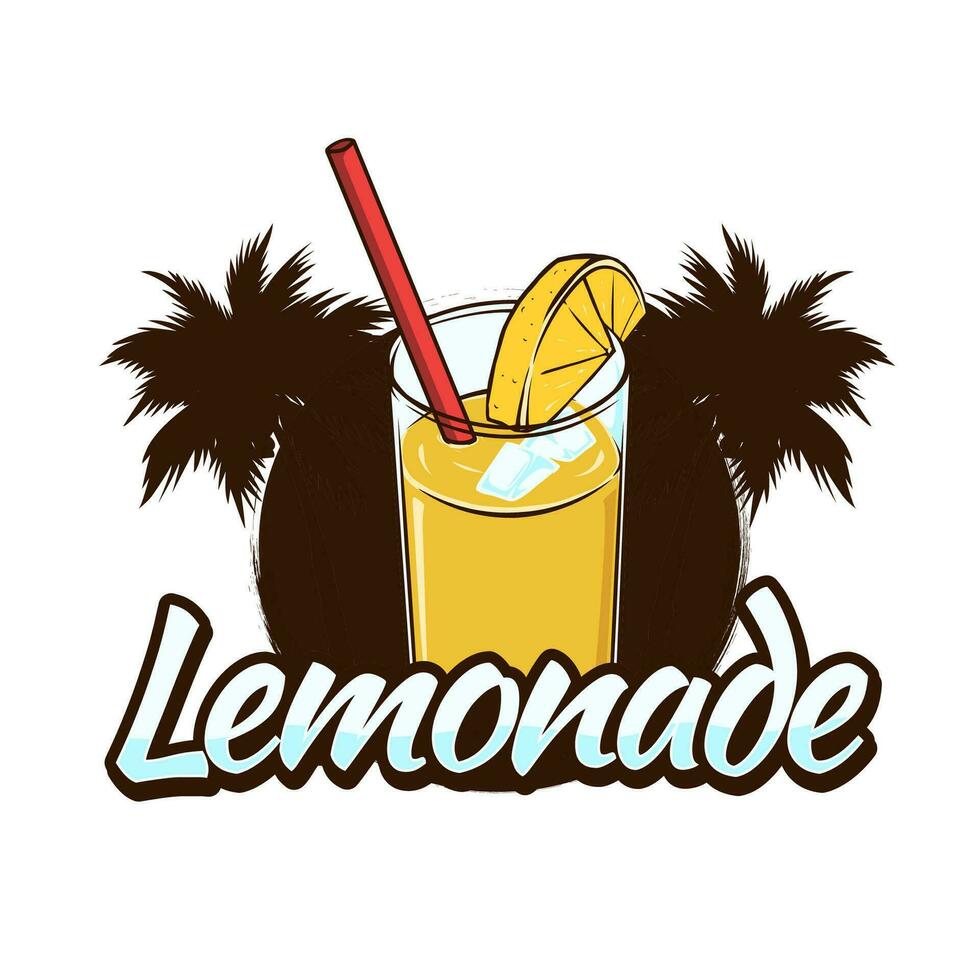 limonada suco logotipo crachá Projeto vetor