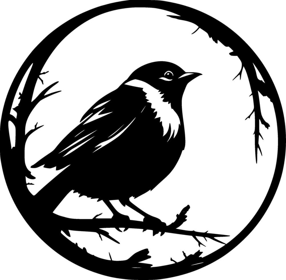 pássaro - minimalista e plano logotipo - vetor ilustração