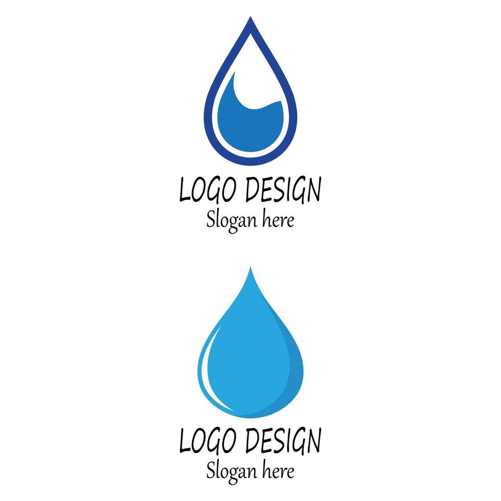 projeto de ilustração vetorial modelo de logotipo de gota d'água vetor