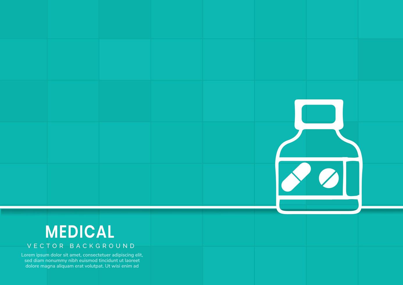 conceito abstrato de medicina e ciência e ícone de cuidados de saúde de fundo. vetor