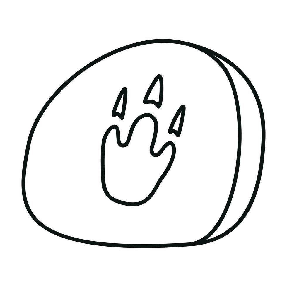 mão desenhado linear vetor ilustração do Rocha e pedra