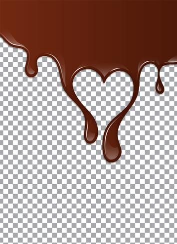 Chocolate líquido ou tinta marrom. Ilustração vetorial vetor