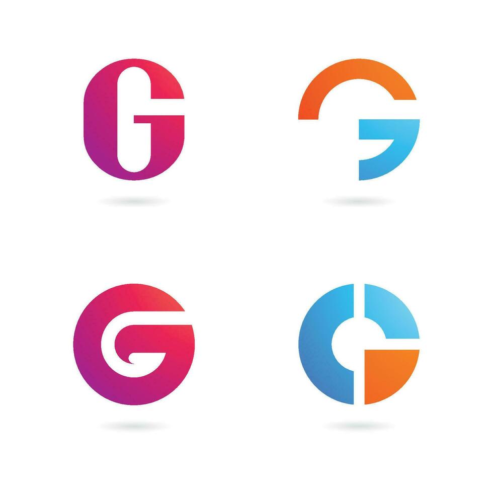 elemento de modelo de vetor de logotipo letra g