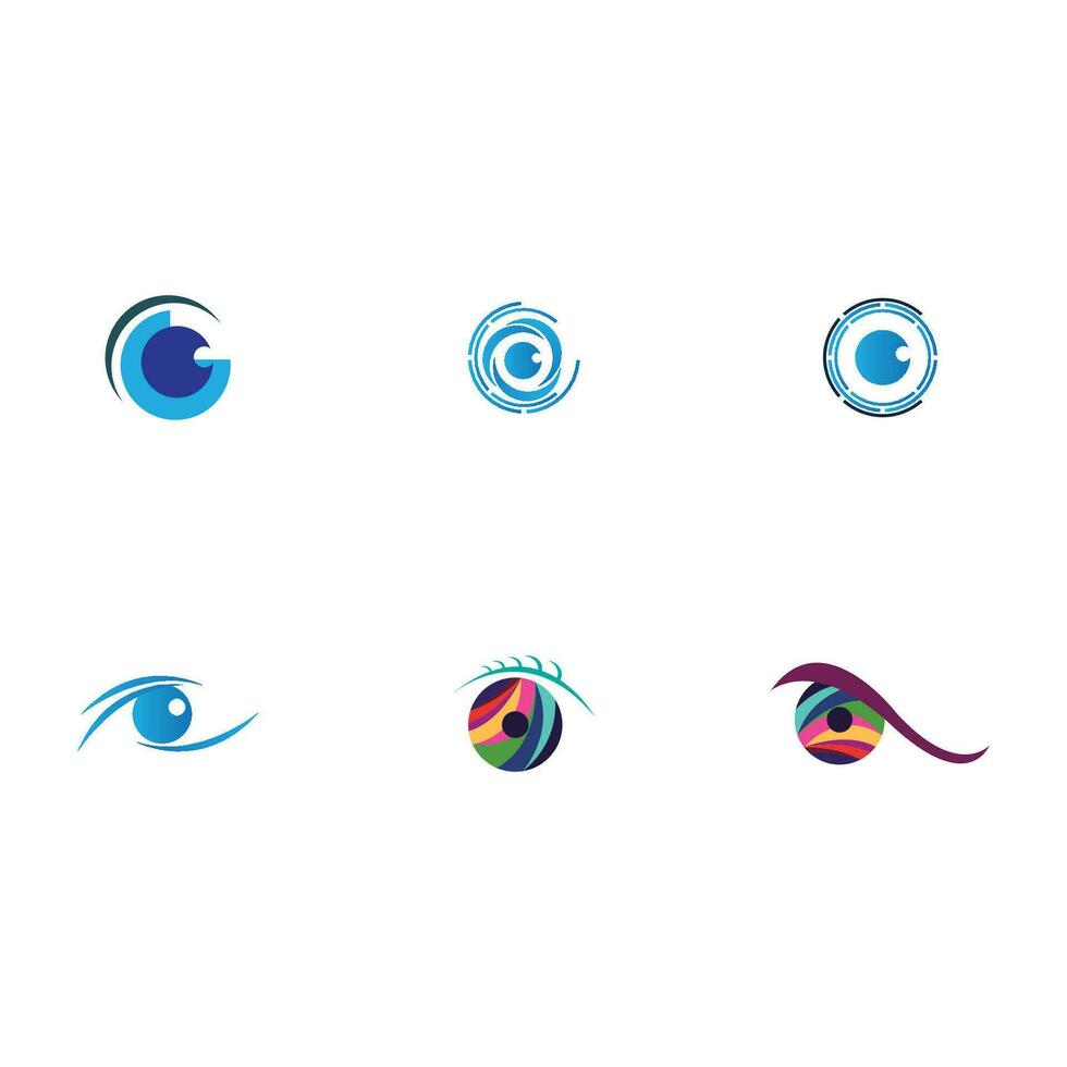 contato lentes olho visão faísca colorida logotipo Projeto inspiração vetor