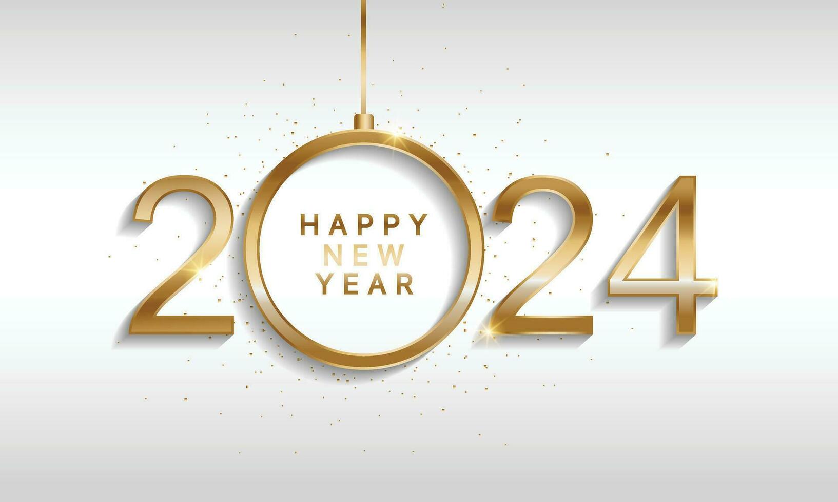 2024 feliz ano novo design de plano de fundo. cartão de felicitações, banner, cartaz. ilustração vetorial. vetor