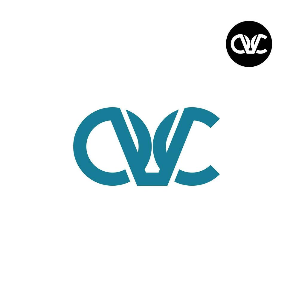 carta ovc monograma logotipo Projeto vetor