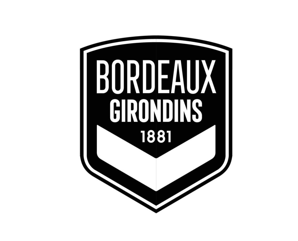 bordeaux clube logotipo símbolo Preto ligue 1 futebol francês abstrato Projeto vetor ilustração