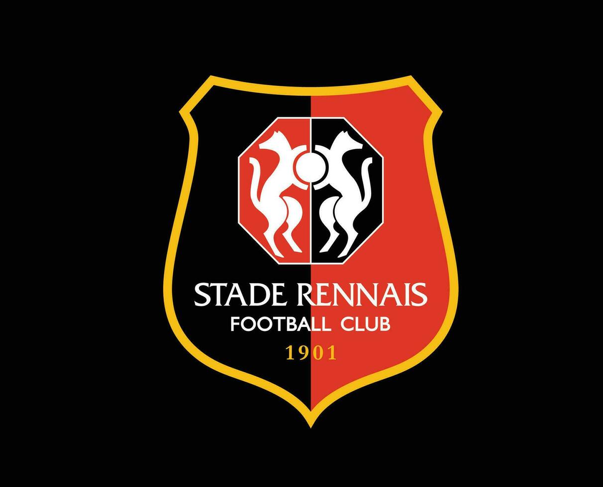 stade renais fc clube logotipo símbolo ligue 1 futebol francês abstrato Projeto vetor ilustração com Preto fundo