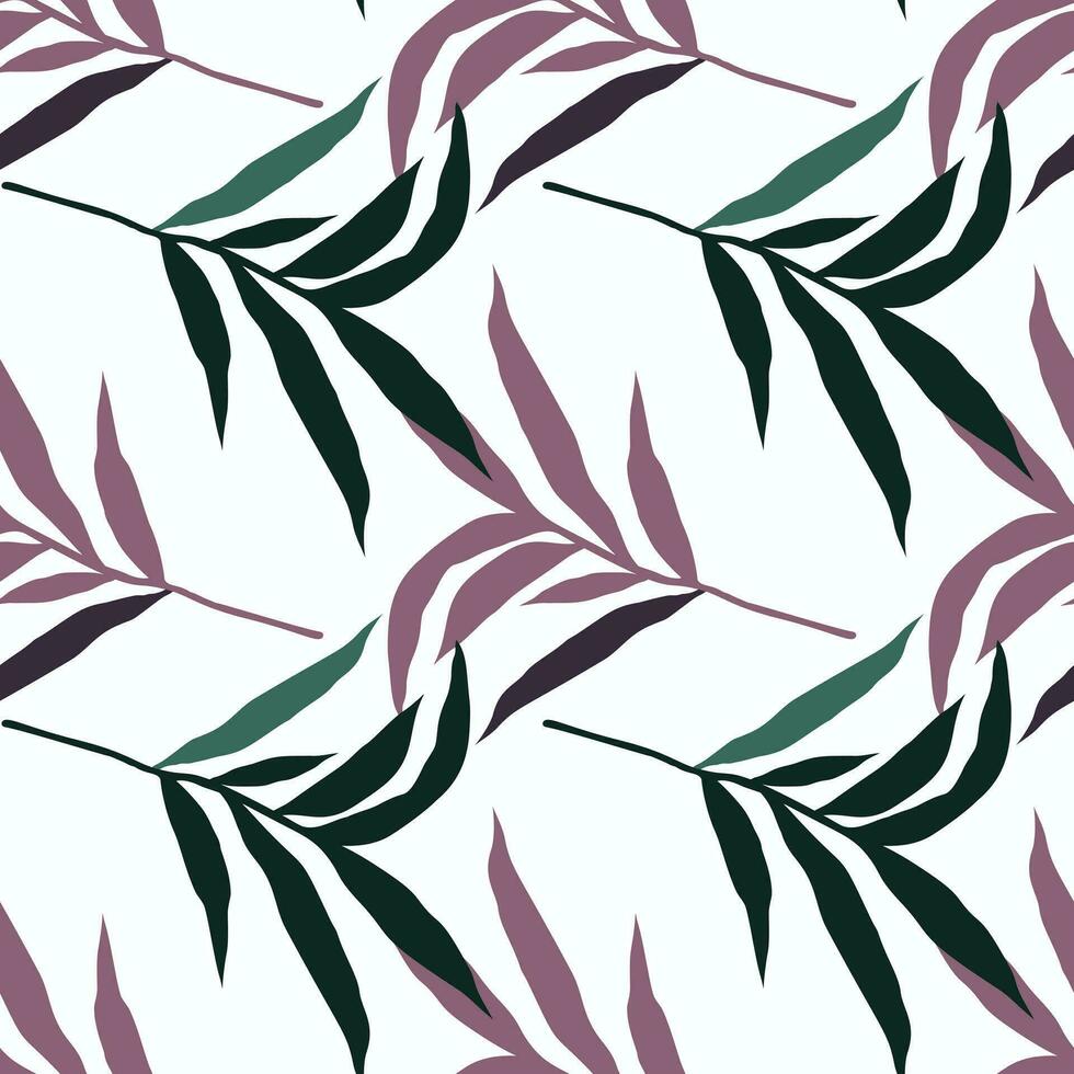 abstrato selva Palma folha desatado padronizar. estilizado tropical Palma folhas papel de parede. vetor