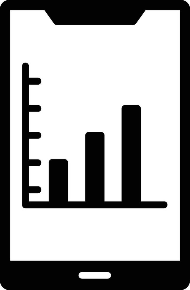 ícone de glifo do aplicativo de bolsa de valores vetor