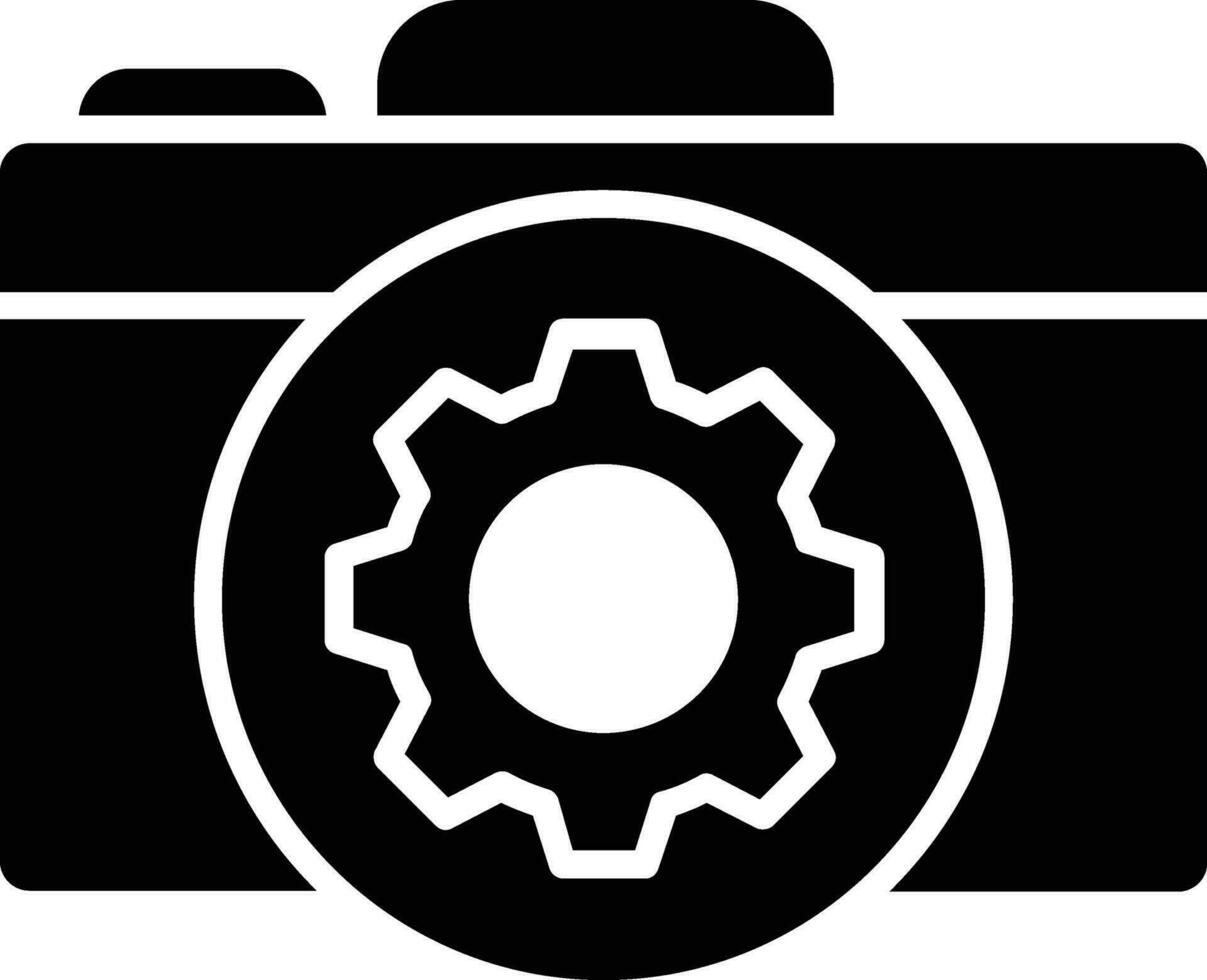 Câmera configuração glifo ícone vetor