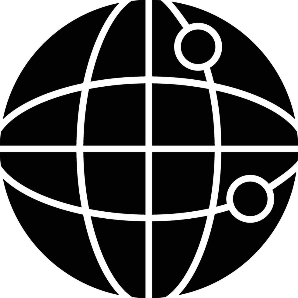 ícone de glifo mundial vetor