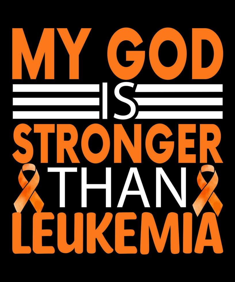 leucemia conhecimento. meu Deus é mais forte que leucemia vetor