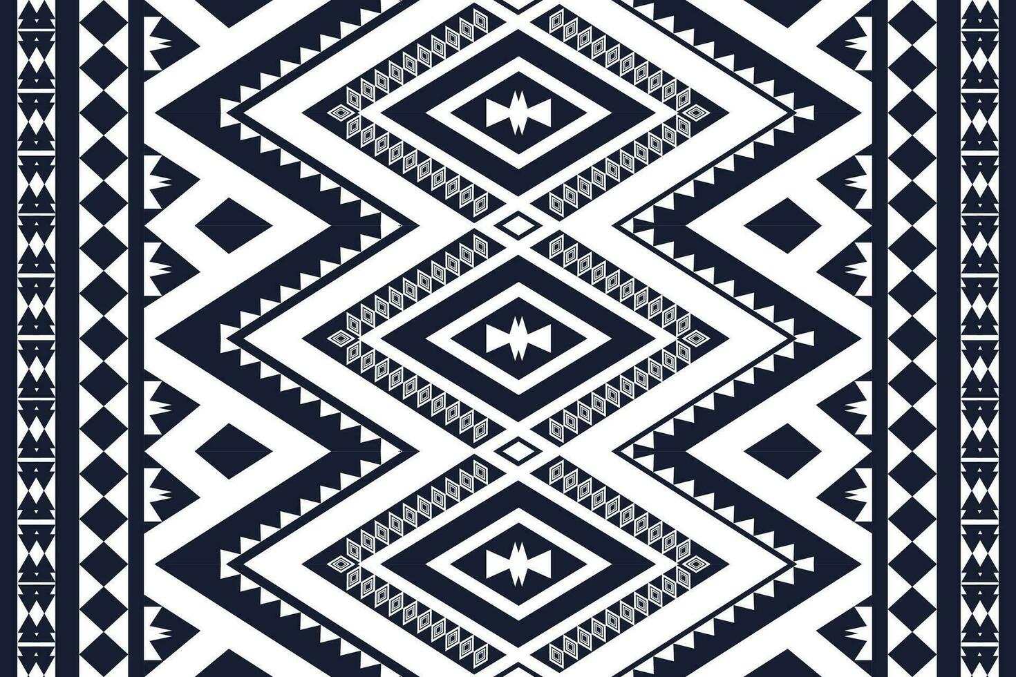design tradicional de padrão étnico geométrico para plano de fundo, tapete, papel de parede, roupas, embrulho, batik, tecido, sarongue, estilo de bordado de ilustração vetorial. vetor