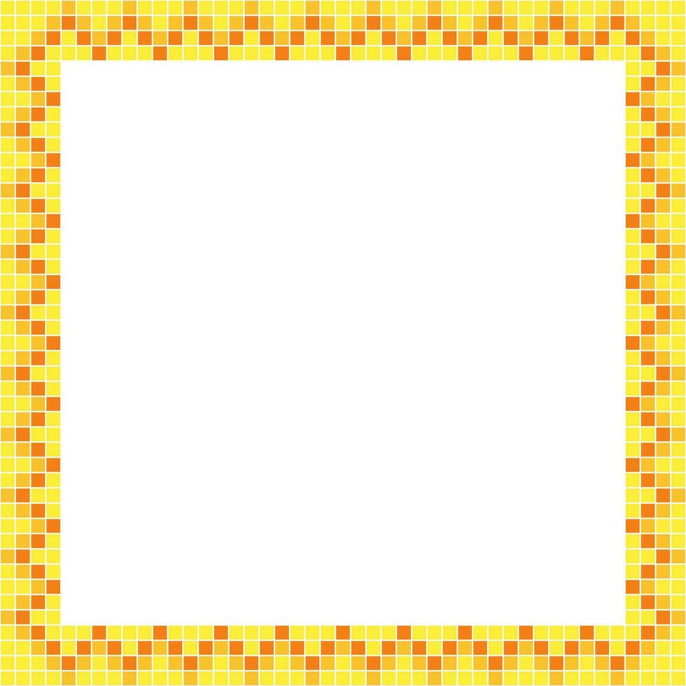 amarelo telha quadro, mosaico telha quadro, Armação ou fundo, telha fundo, desatado padrão, mosaico desatado padrão, mosaico azulejos textura ou fundo. banheiro parede azulejos, natação piscina azulejos. vetor