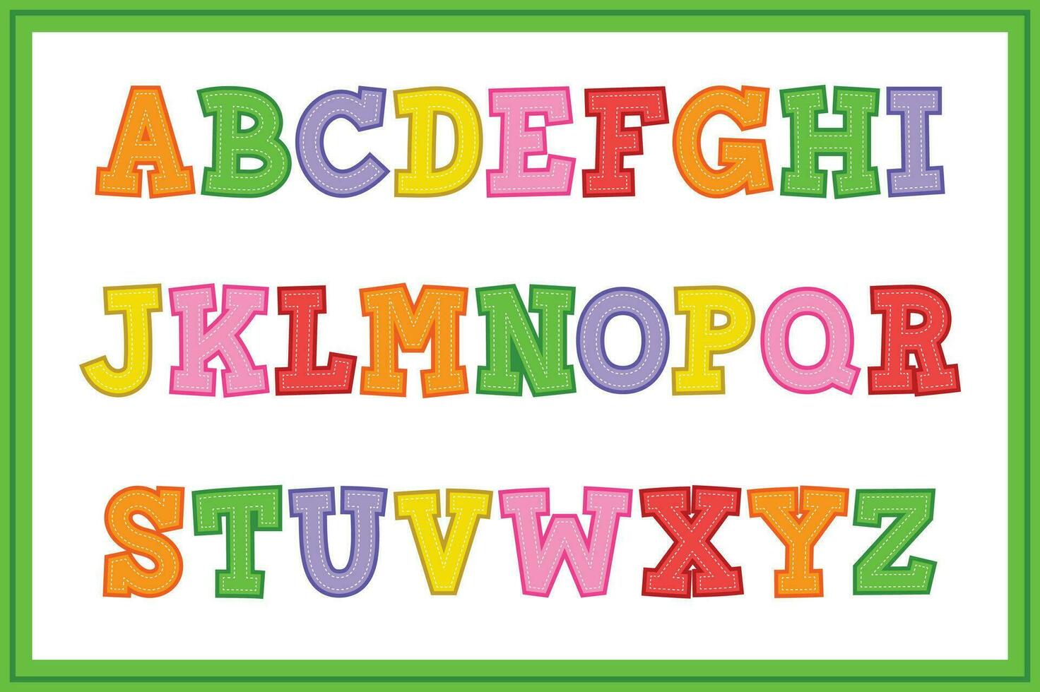 versátil coleção do super ponto alfabeto cartas para vários usa vetor
