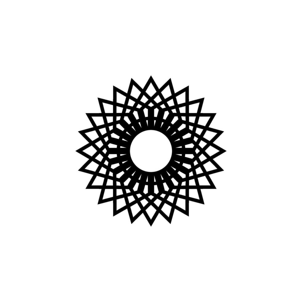 círculo forma ornamental, artístico e memorável, pode usar para logotipo grama, arte decoração, ornamentado, fundo, ou gráfico Projeto elemento. vetor ilustração