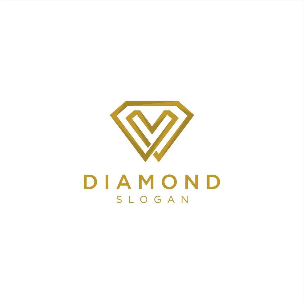 modelo de design de logotipo de conceito de diamante criativo vetor