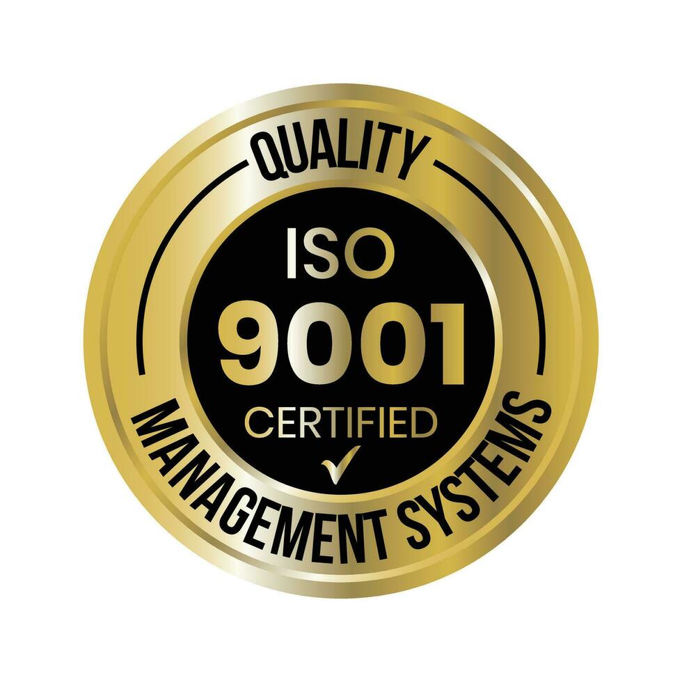 iso 9001 certificado borracha carimbo, distintivo, rótulo, logotipo, qms padrão vetor, internacional qualidade gestão sistemas aprovado emblema com Verifica marca, o negócio Projeto elementos vetor ilustração