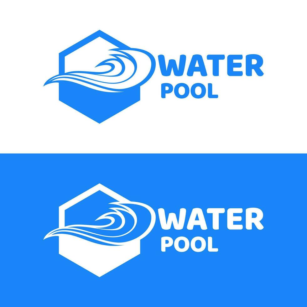 água piscina logotipo Projeto vetor arte