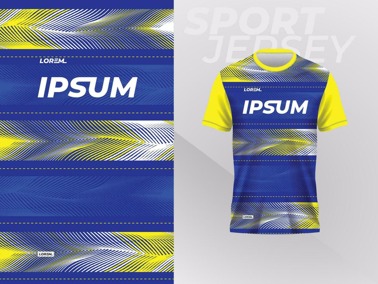 azul amarelo camisa brincar Projeto modelo para esporte jérsei vetor