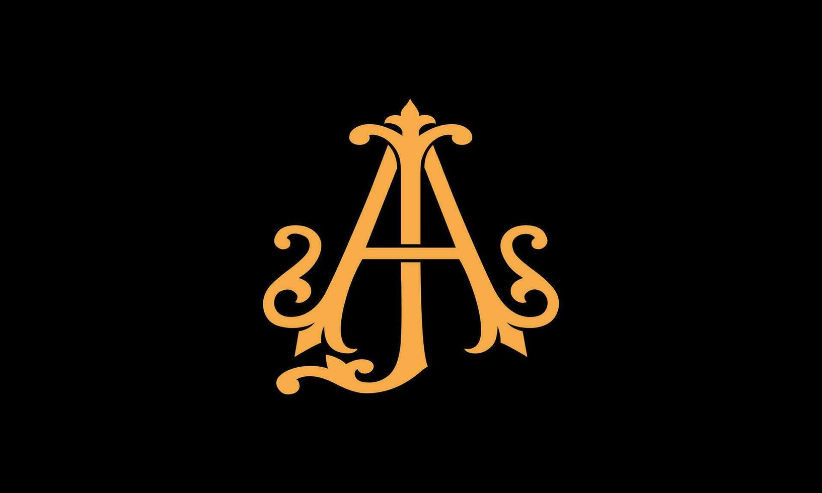 alfabeto aj ou ja carta abstrato monograma vetor logotipo modelo