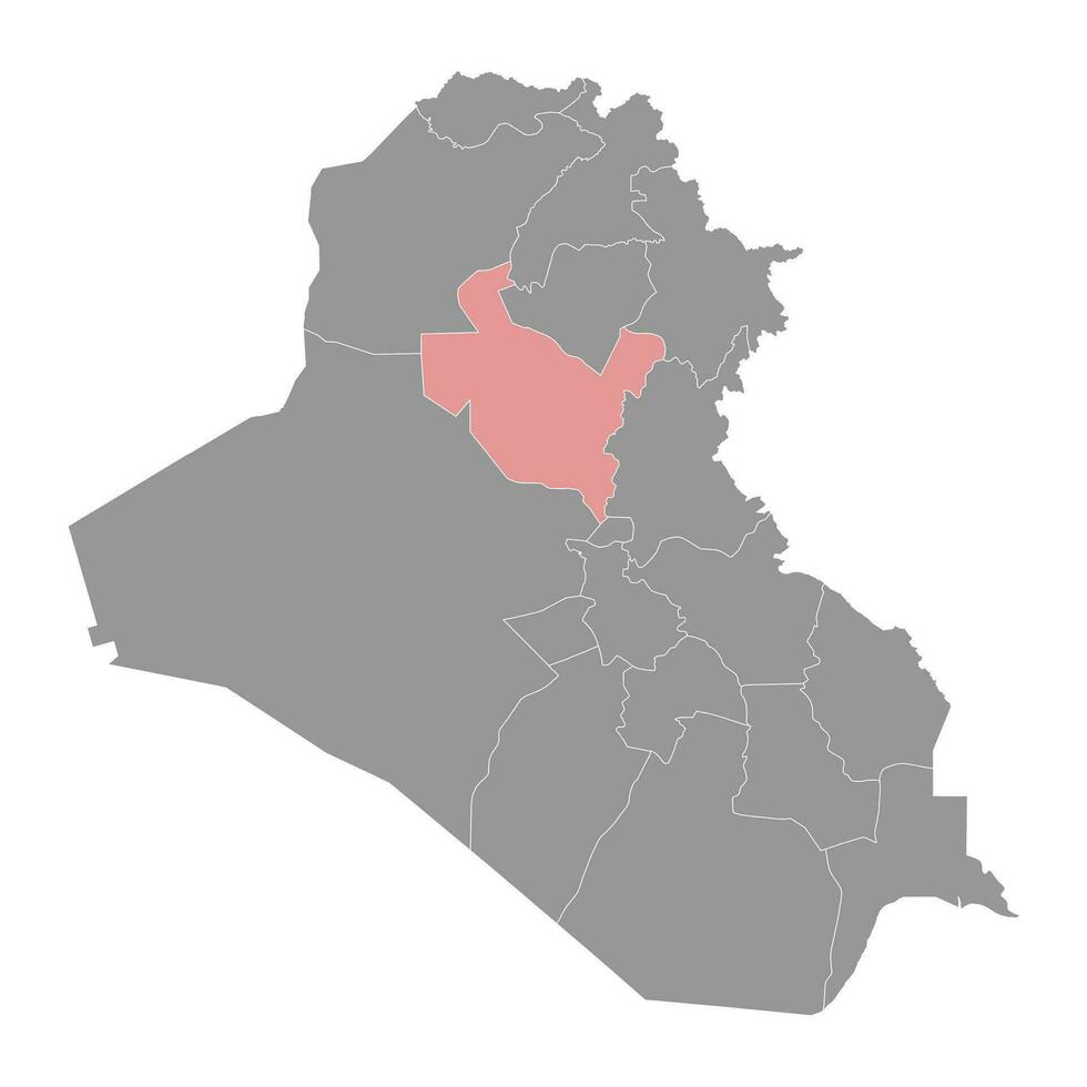 salada governadoria mapa, administrativo divisão do Iraque. vetor ilustração.